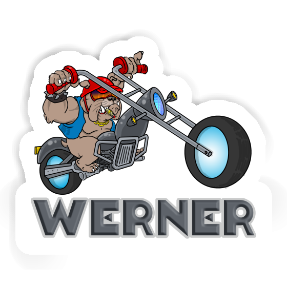 Motorbike Rider Sticker Werner Image