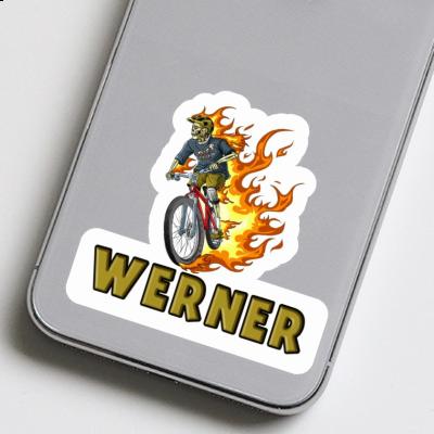 Freeride Biker Sticker Werner Notebook Image