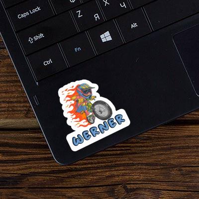 Sticker Freeride Biker Werner Laptop Image
