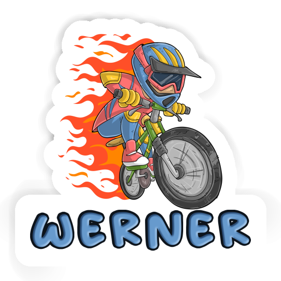 Sticker Freeride Biker Werner Notebook Image