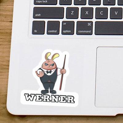 Werner Autocollant Joueur de billard Laptop Image