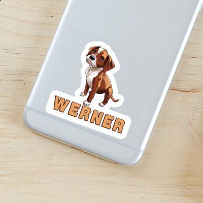 Sticker Boxerhund Werner Notebook Image