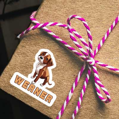 Sticker Boxerhund Werner Notebook Image