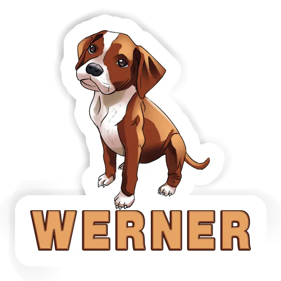 Sticker Boxerhund Werner Laptop Image