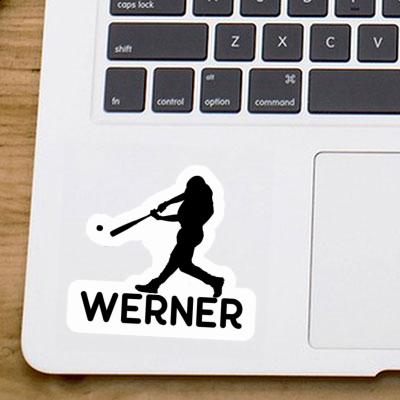 Baseballspieler Sticker Werner Notebook Image