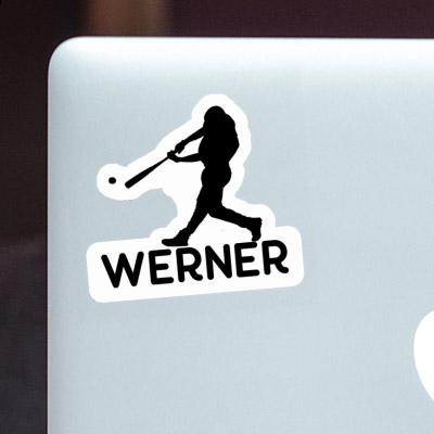 Baseballspieler Sticker Werner Notebook Image