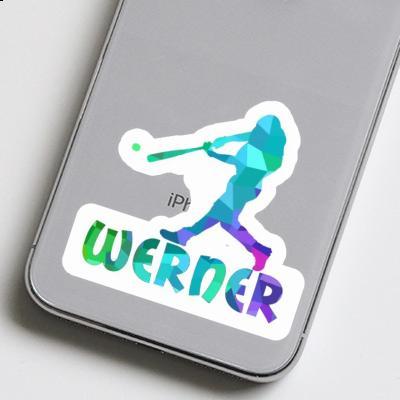 Joueur de baseball Autocollant Werner Notebook Image