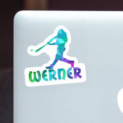 Sticker Werner Baseball Player Notebook Image