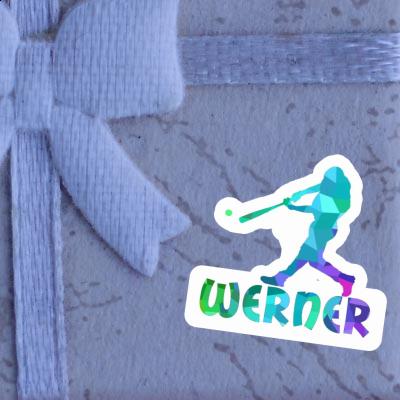 Joueur de baseball Autocollant Werner Notebook Image