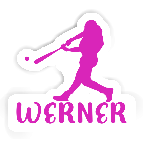 Baseball Player Sticker Werner Laptop Image