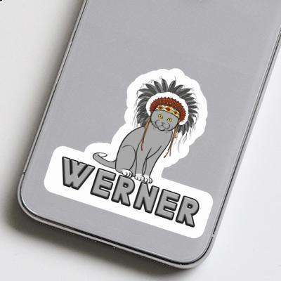 Werner Sticker Indian Cat Image