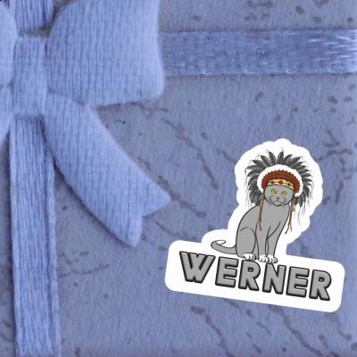 Werner Sticker Indian Cat Image
