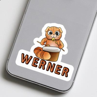 Werner Autocollant Chat-tambour Notebook Image