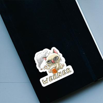 Werner Sticker Smoking Cat Gift package Image