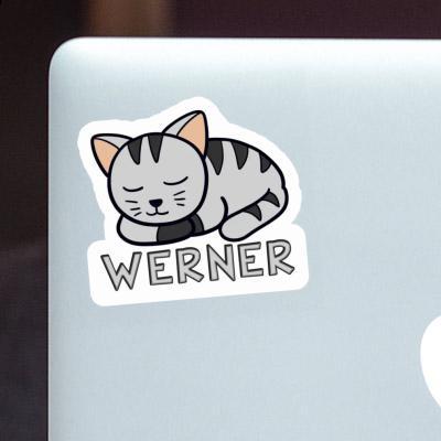 Sticker Katze Werner Laptop Image