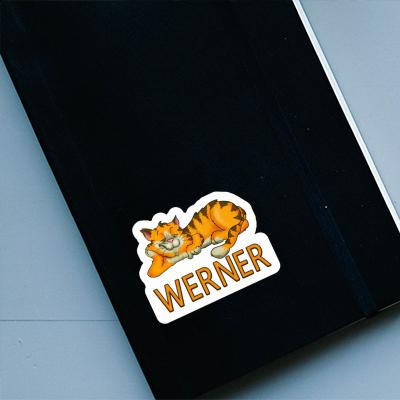 Werner Autocollant Chat Laptop Image