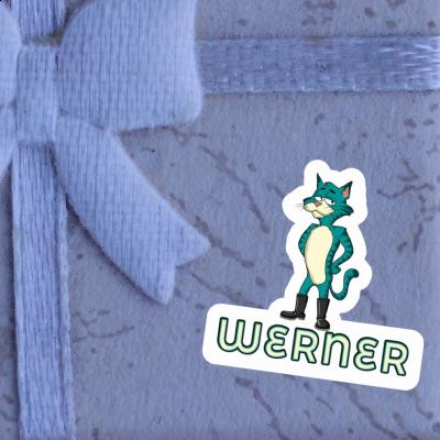 Chat Autocollant Werner Image
