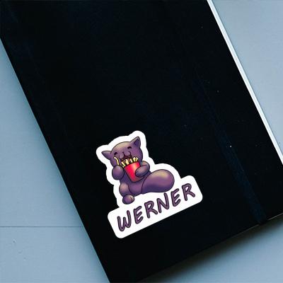 Werner Aufkleber Pommes-Katze Laptop Image