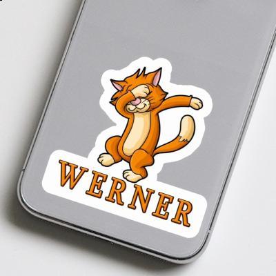 Sticker Werner Dabbing Cat Gift package Image