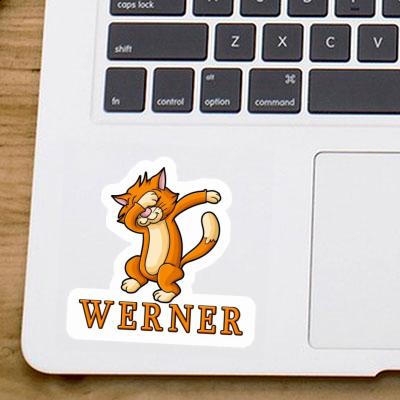 Sticker Werner Dabbing Cat Notebook Image