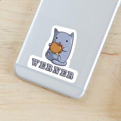 Sticker Werner Hamburger Cat Notebook Image