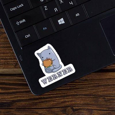 Hamburger-Katze Sticker Werner Laptop Image