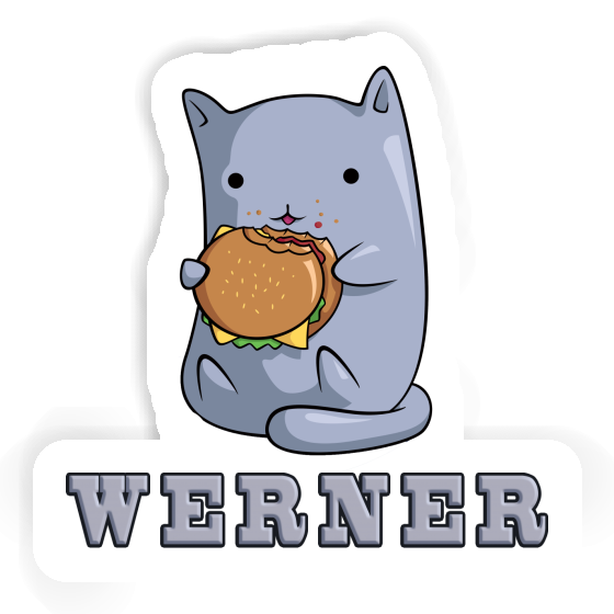 Hamburger-Katze Sticker Werner Laptop Image