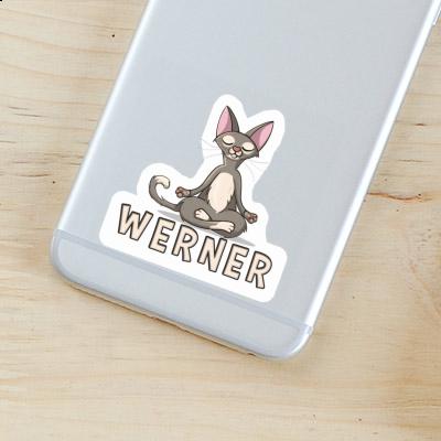 Yoga Cat Sticker Werner Notebook Image