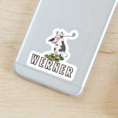 Werner Sticker Golf Cow Laptop Image