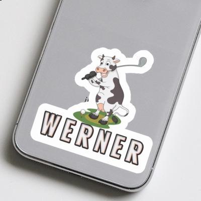 Werner Sticker Golf Cow Notebook Image