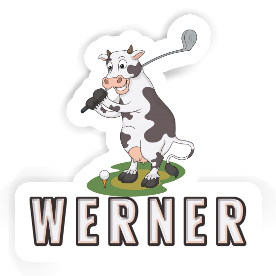 Werner Sticker Golf Cow Image