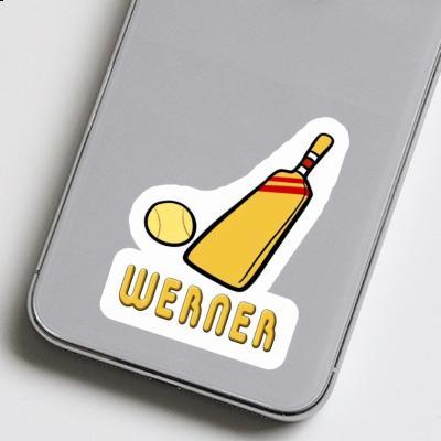 Cricket Bat Sticker Werner Laptop Image