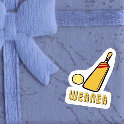 Cricket Bat Sticker Werner Notebook Image