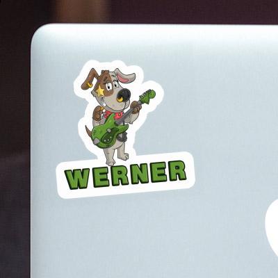 Werner Sticker Guitarist Notebook Image