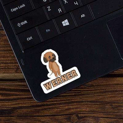 Sticker Deutsche Dogge Werner Laptop Image