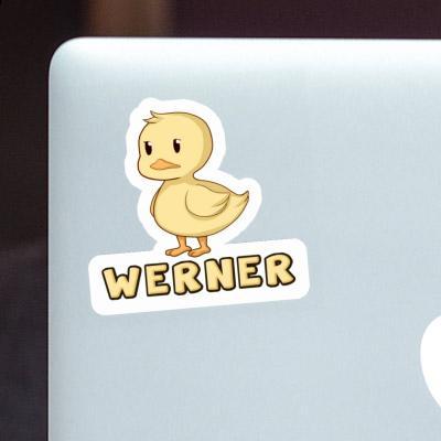 Sticker Werner Duck Notebook Image