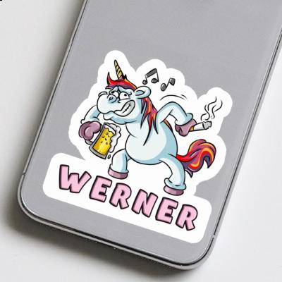 Sticker Werner Party-Einhorn Image