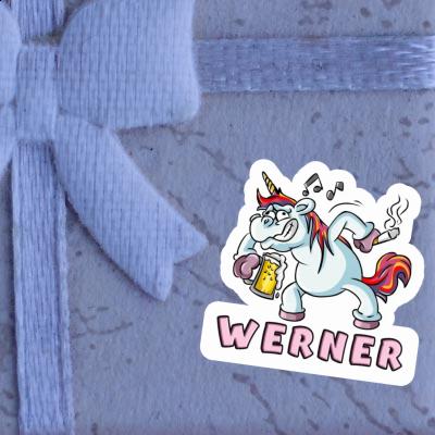 Sticker Werner Party-Einhorn Image