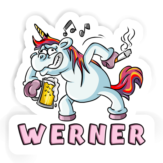 Sticker Partycorn Werner Notebook Image