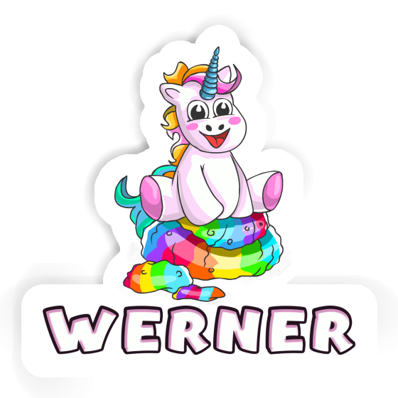 Sticker Baby Unicorn Werner Laptop Image