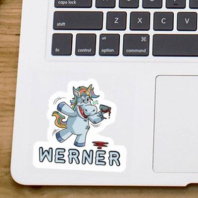 Sticker Weinhorn Werner Laptop Image