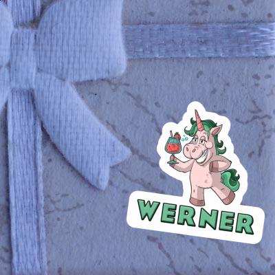 Autocollant Werner Licorne festive Gift package Image