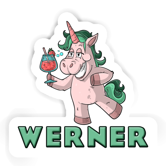 Party Unicorn Sticker Werner Notebook Image