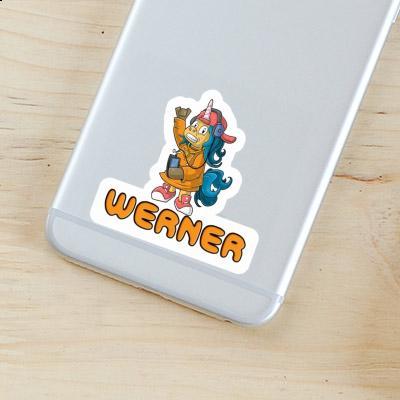 Werner Autocollant Licorne hip-hop Laptop Image