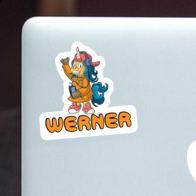 Sticker Werner Hip-Hop Einhorn Laptop Image