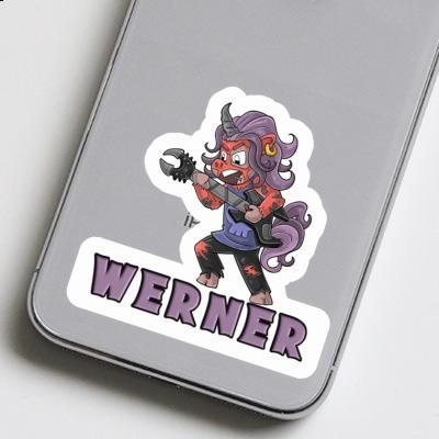 Sticker Rocking Unicorn Werner Laptop Image