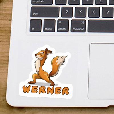 Werner Sticker Yoga Squirrel Laptop Image
