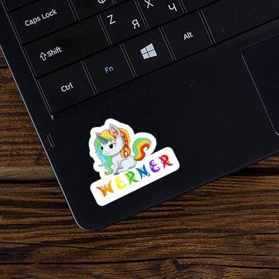 Unicorn Sticker Werner Laptop Image