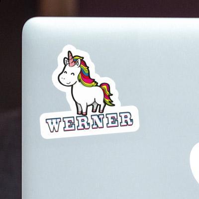 Werner Autocollant Licorne Laptop Image