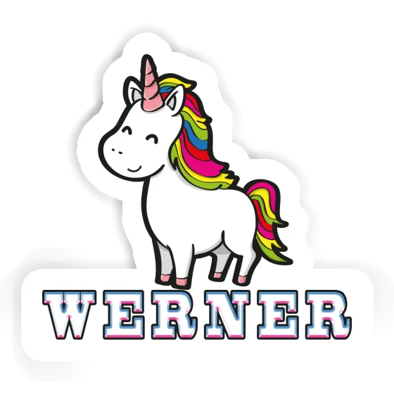 Unicorn Sticker Werner Laptop Image